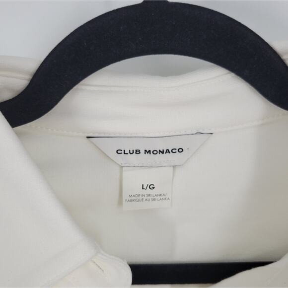 Club Monaco Cream Perfect Slim Knit Shirt L - Picture 7 of 11